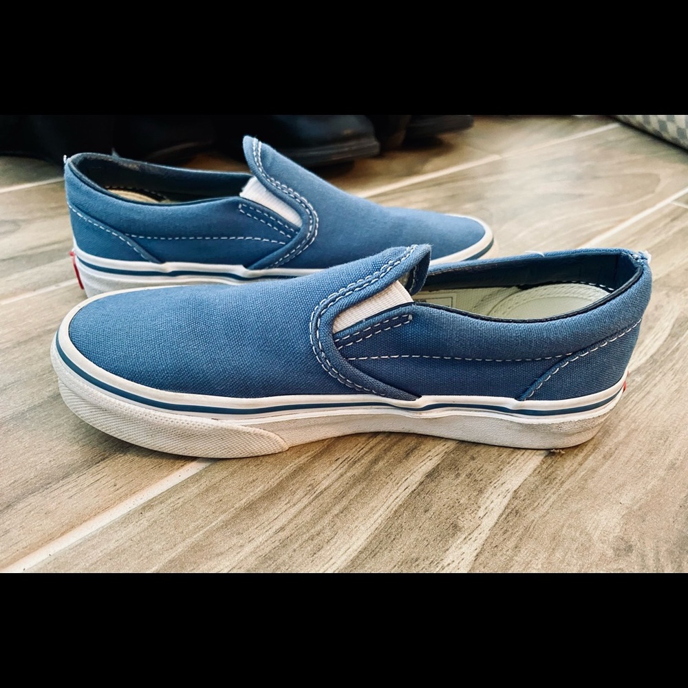 Vans Denim Blue Slip On Kids size 13
